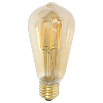 Aprobación CE St64 bombilla LED con cubierta de oro